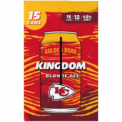 Golden Road Brewing Kingdom Blonde Ale Perspective: left