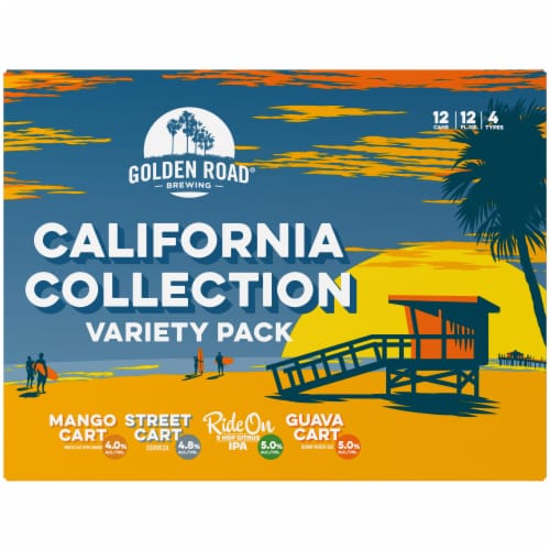 Golden Road Brewing California Classics Variety Craft Beer Perspective: left