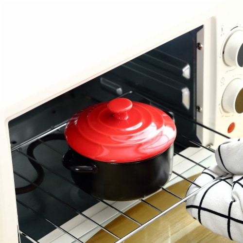 Bruntmor White 8.5 Oz Mini Cocotte Ramekins w/Lid, 8oz Stoneware OvenSafe, 17.13 H 12.99 L 3.35