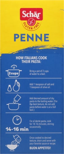Schar Bonta d'Italia Gluten Free Penne Pasta Perspective: left