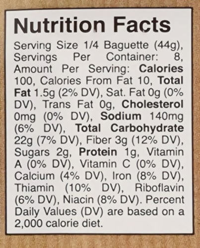 Schar Gluten Free Baguette Perspective: left