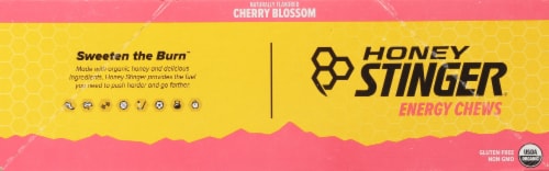 Honey Stinger® Organic Cherry Blossom Energy Chews Perspective: left
