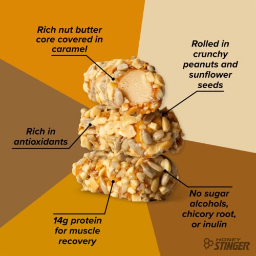 Honey Stinger Nut + Seed Peanut & Sunflower Seed Protein Bar Perspective: left