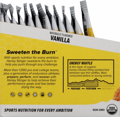 Honey Stinger® Vanilla Energy Waffles Perspective: left