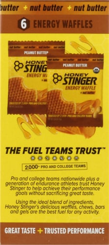 Honey Stinger® Peanut Butter Energy Waffle Perspective: left