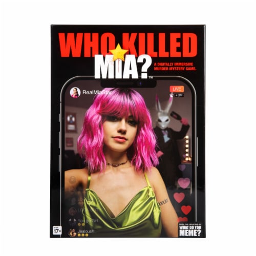What Do You Meme? Who Killed Mia? A Digitally Immersive Murder Mystery Game Perspective: left