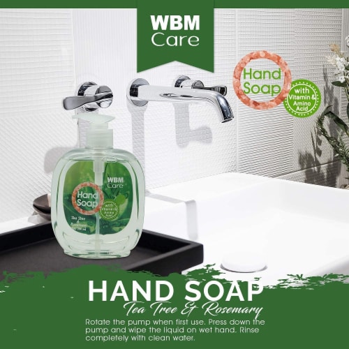 WBM Care Hand Soap, Natural & Moisturizing Hand Soaps - Pack of 4/16.9 Oz Each Perspective: left
