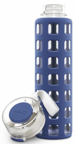Ello Syndicate Glass Water Bottle - Bold Blue Perspective: left