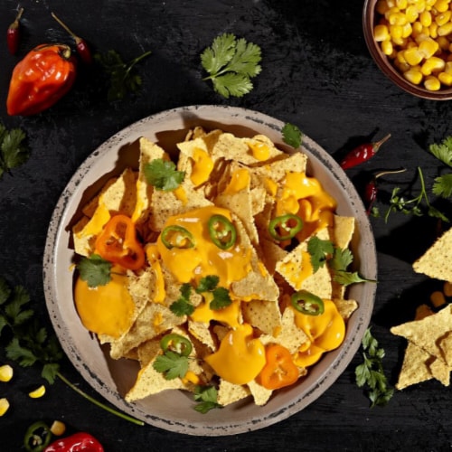 Violife Just like Mexican Style Shreds Shredded Cheese, Dairy-Free Vegan Perspective: left