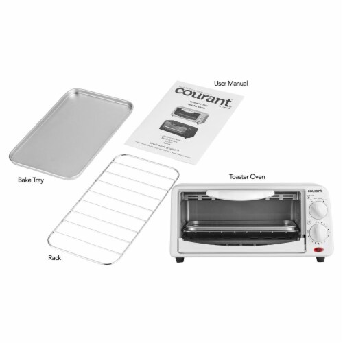 Compact Toaster Oven, White TO-621 Perspective: left