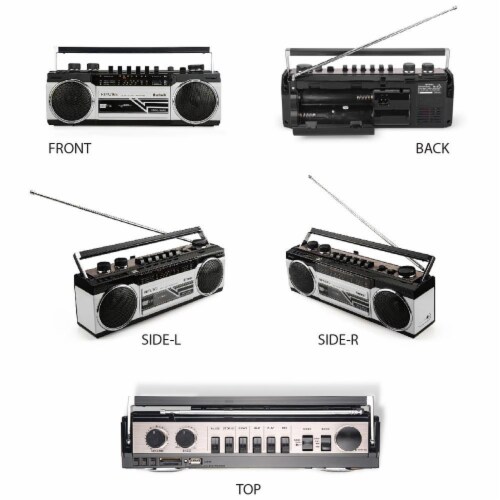 Riptunes Blt Retro Cassette Radio Sd/usb Perspective: left