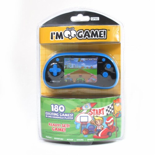 I'm Game GP-180 Handheld Game with 220-Exciting Games - Blue Perspective: left