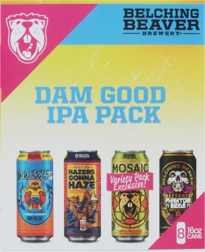 Belching Beaver Brewery Dam Good IPA Variety Pack Perspective: left