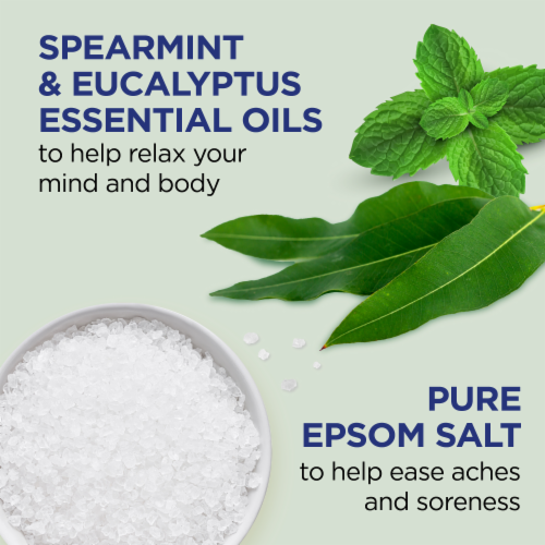 Dr Teal's® Relax & Relief Foaming Bath with Pure Epsom Salt, Eucalyptus & Spearmint Perspective: left