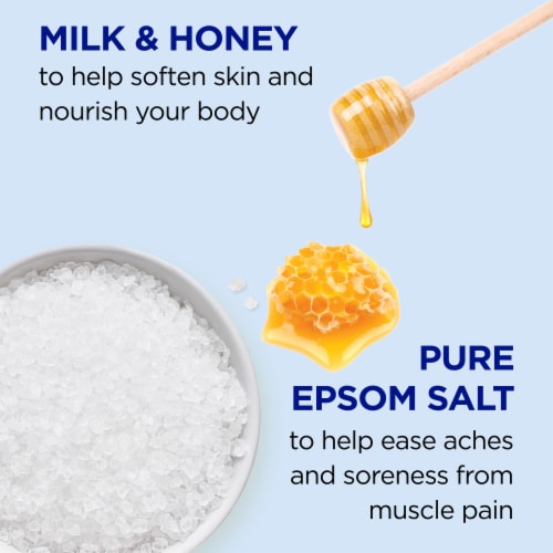Dr Teal's® Soften & Nourish with Milk & Honey Epson Salt Soaking Solution Perspective: left