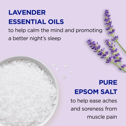 Dr Teal's® Soothe & Sleep Lavender Pure Epsom Bath Salt Soak Trial Size Perspective: left