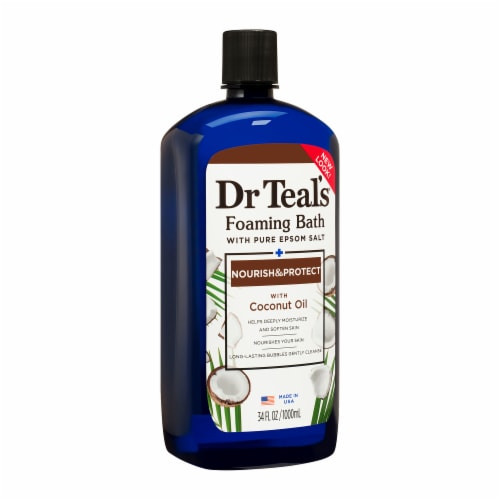 Dr Teal's Coconut Oil Foaming Bath With Pure Epsom Salt Perspective: left