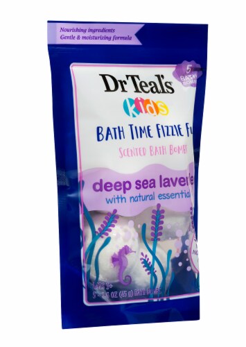 Dr Teal's Kids Bath Time Lavender Scented Bath Bombs Perspective: left