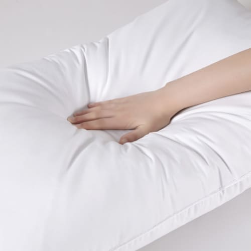 2 Pack Goose Feather Pillow Queen Perspective: left