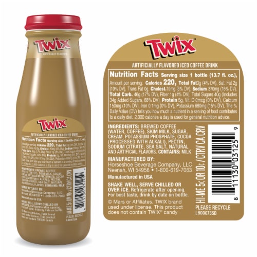 Victor Allen's Twix™ Iced Coffee Bottle Perspective: left
