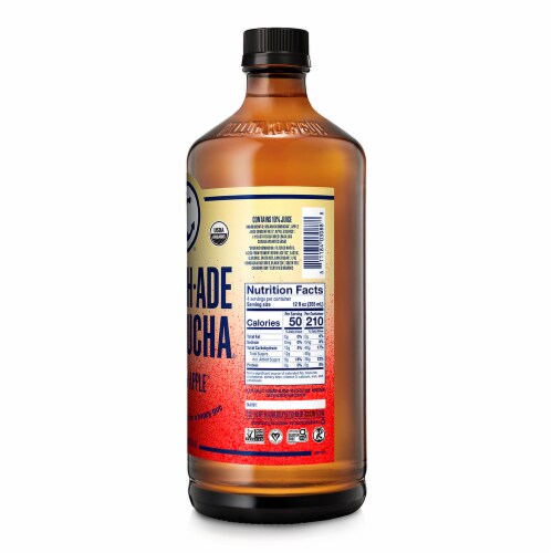Health-Ade Pink Lady Apple Bubbly Probiotic Tea Perspective: left