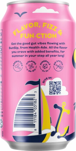 Health-Ade® SunSip™ Raspberry Lemonade Soda Can Perspective: left