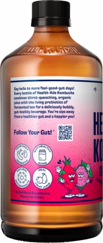 Health-Ade Guava Dragonfruit Kombucha Perspective: left