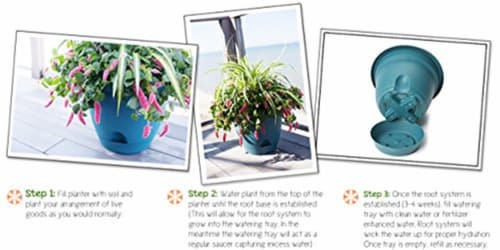 Bloem LP1242 12 in. Lucca Planter, Living Green Perspective: left