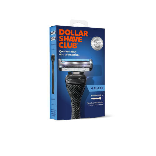 Dollar Shave Club Men's Razor 4-Blade Razor Starter Set Perspective: left