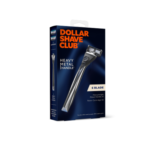 Dollar Shave Club® Heavy Metal Handle 6 Blade Razor Set Perspective: left