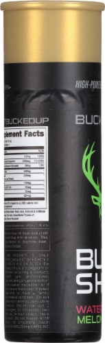 Bucked Up Buck Shot Watermelon High-Powered Energy Shot Perspective: left