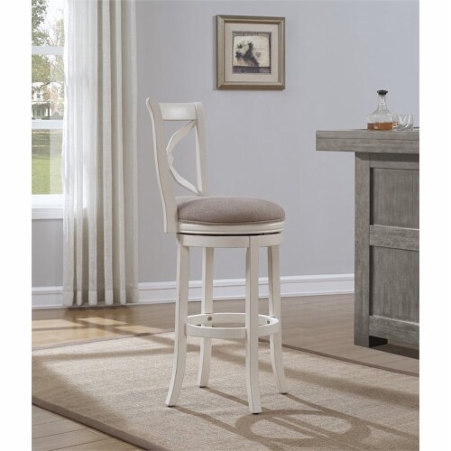 American Woodcrafters Accera 30 inch Antique White Wood Swivel Bar Stool 1 Kroger