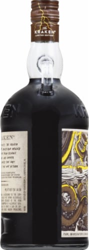 Kraken Rum Black Roast Coffee Flavored Dark Rum Perspective: left
