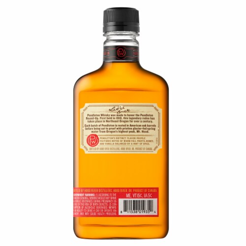 Pendleton Original Canadian Whiskey Perspective: left