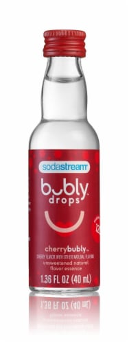 SodaStream® bubly™ drops Cherry Unsweetened Natural Flavor Essence Perspective: left