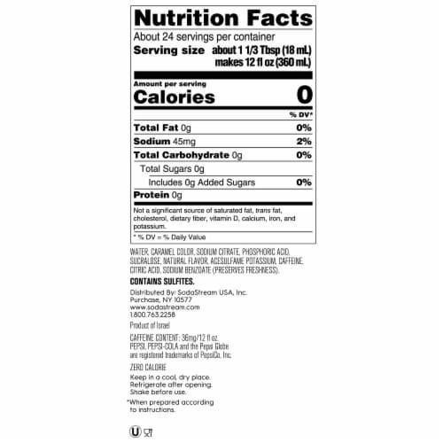 Diet Pepsi SodaStream Soda Mix Perspective: left