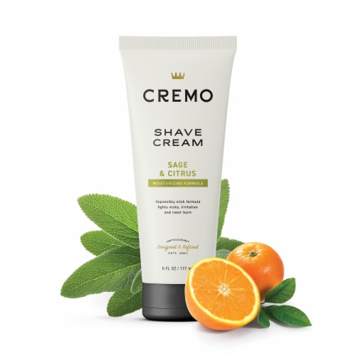 Cremo Moisturizing Shaving Cream for Men Sage & Citrus Scent Perspective: left