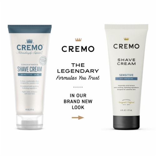 Cremo Shave Cream Sensitive Skin - 6 fl oz (177 ml) Perspective: left