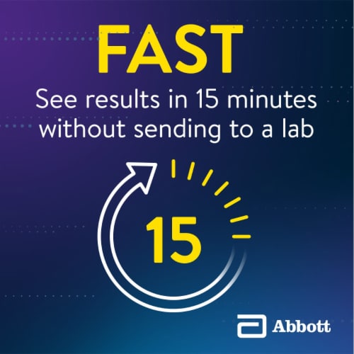 Abbott BinaxNOW COVID-19 Antigen Self Test Kit (Limit 1 Per Order) Perspective: left