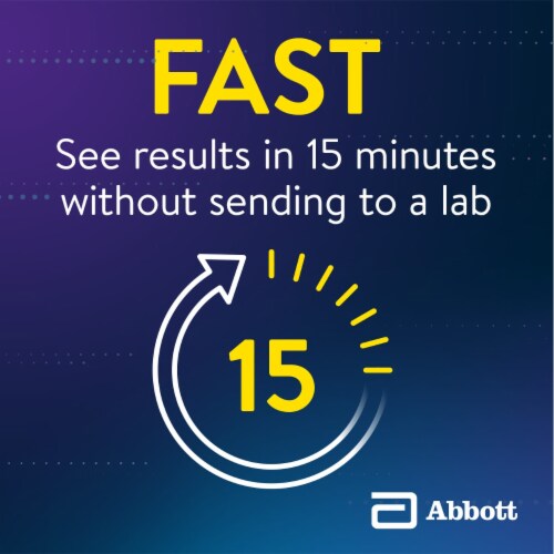 Abbott BinaxNOW COVID-19 Antigen Self Test Kit (Limit 1 Per Order) Perspective: left