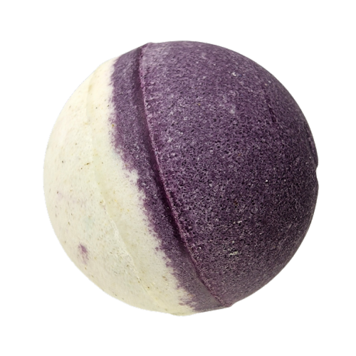 Cosset Lavender and Chamomile Essential Oil Bedtime Bath Bomb Perspective: left