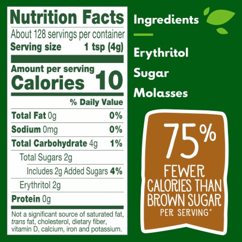Truvia Brown Sugar Blend Bag Mix of Stevia Sweetener and Brown Sugar Perspective: left