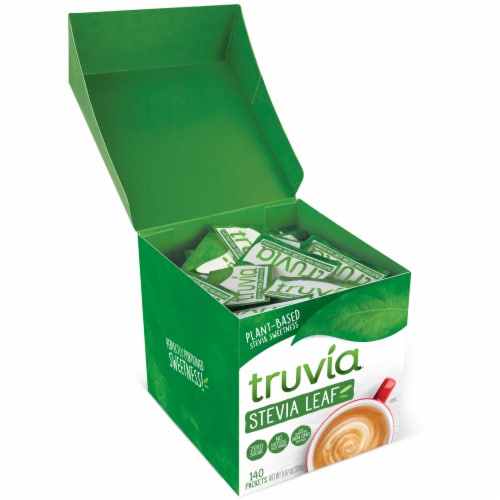 Truvia Original Calorie-Free Sweetener from the Stevia Leaf Packets Perspective: left