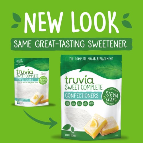 Truvia Sweet Complete Confectioners Calorie-Free Sweetener with the Stevia Leaf Bag Perspective: left