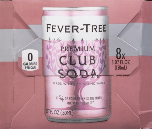 Fever-Tree Premium Club Soda Cans Perspective: left