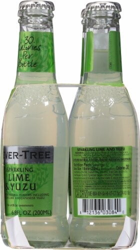 Fever-Tree Sparkling Lime & Yuzu Mixers Perspective: left