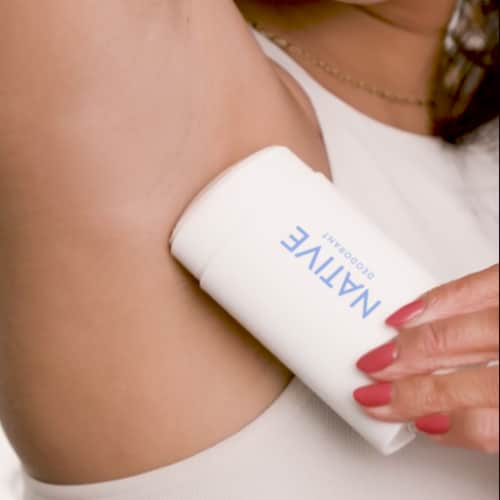 Native Men and Women Sensitive Deodorant Stick Cotton & Lily, Aluminum and Baking Soda Free Perspective: left