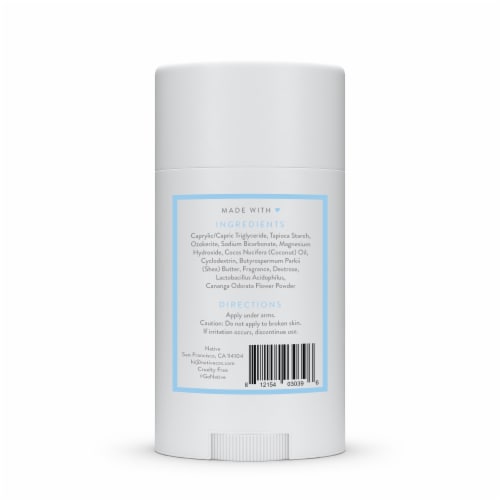 Native for Men and Women Deodorant, Powder & Cotton, Aluminum Free Perspective: left