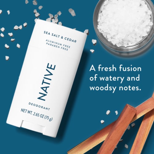 Native Sea Salt & Cedar Deodorant Perspective: left