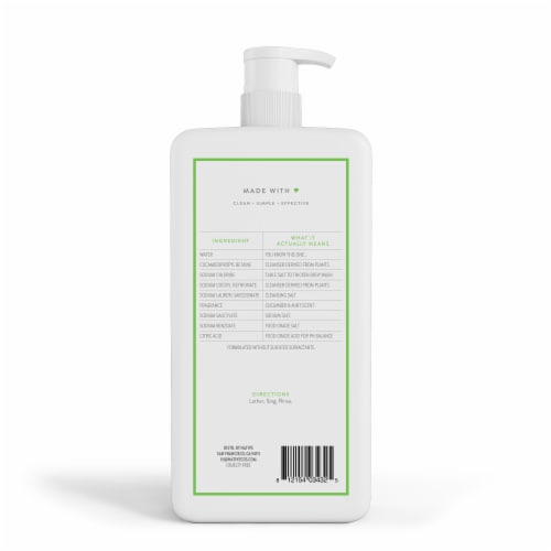 Native Body Wash Pump with Cucumber & Mint Perspective: left